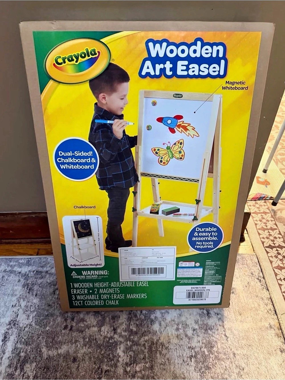 Crayola Wooden Easel Double Sided - Adjustable Height